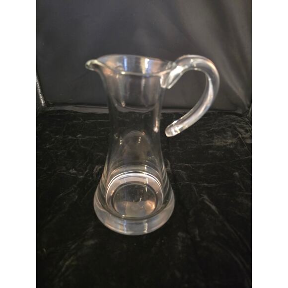 Small Adorable Glass Pitcher 7.5 Inches Tall 4.25 Inches at the Base - Picture 1 of 5